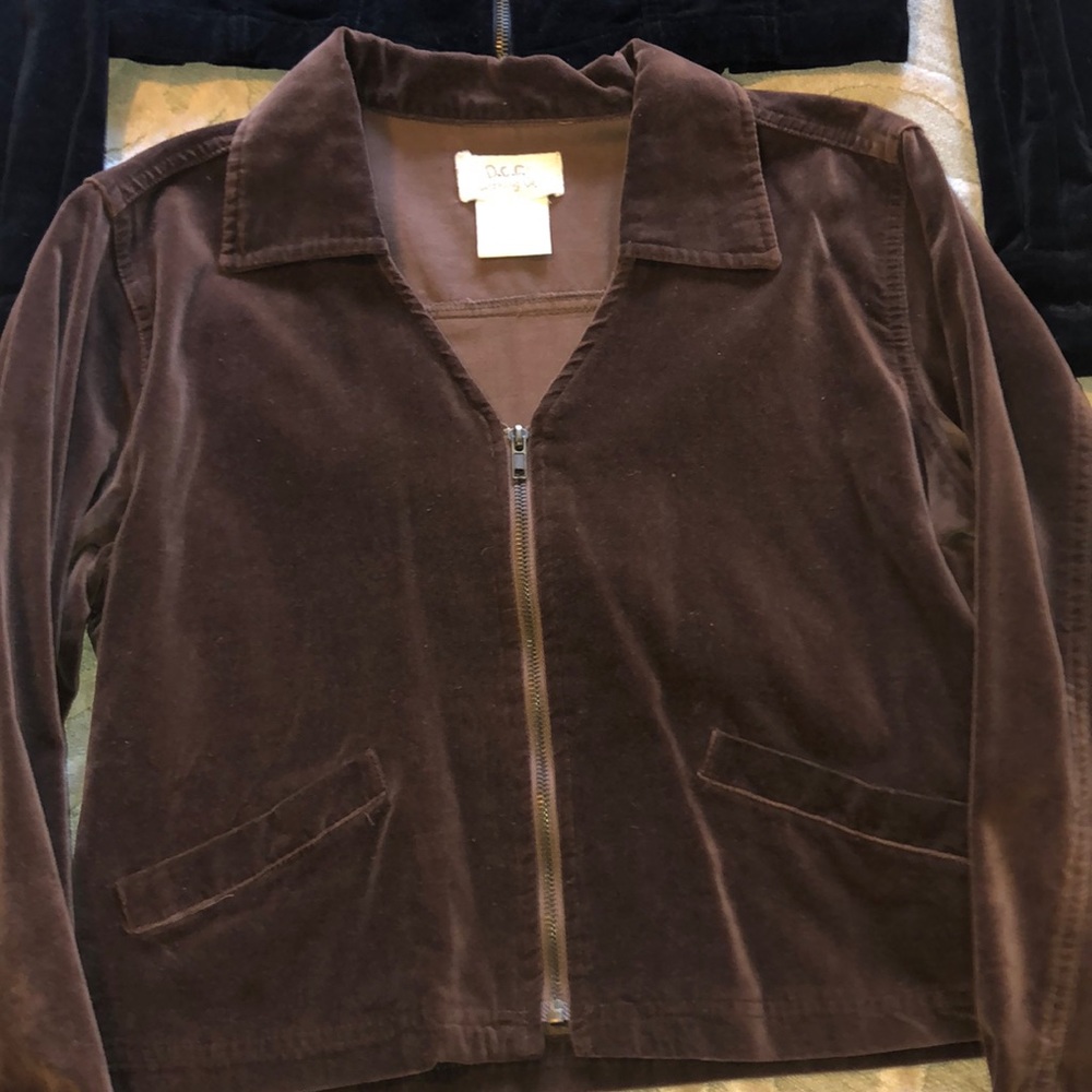 🌷DCC CLOTHING🌷Bundle black, brown velvet jackets - Picture 2 of 7